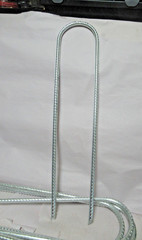 SIX 16” Trampoline Anchor Rebar Stakes U Shape, 5/16″ Diameter