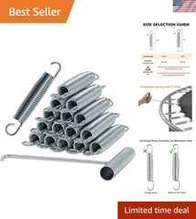16 Heavy-Duty 5.5-7 Inch Stainless Steel Trampoline Springs for Ultimate Safety