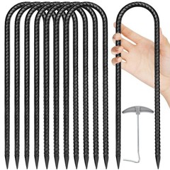 4PCS/8PCS/12PCS Trampoline Stakes Anchors High Wind 12” Ground Anchor U Reba…