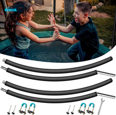 2PCS Trampoline Curved Poles Universal Trampoline Replacement Enclosure Poles.