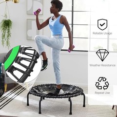 20Pcs Trampoline Replacement Bungee Cords, Black Elastic Trampoline Ropes with