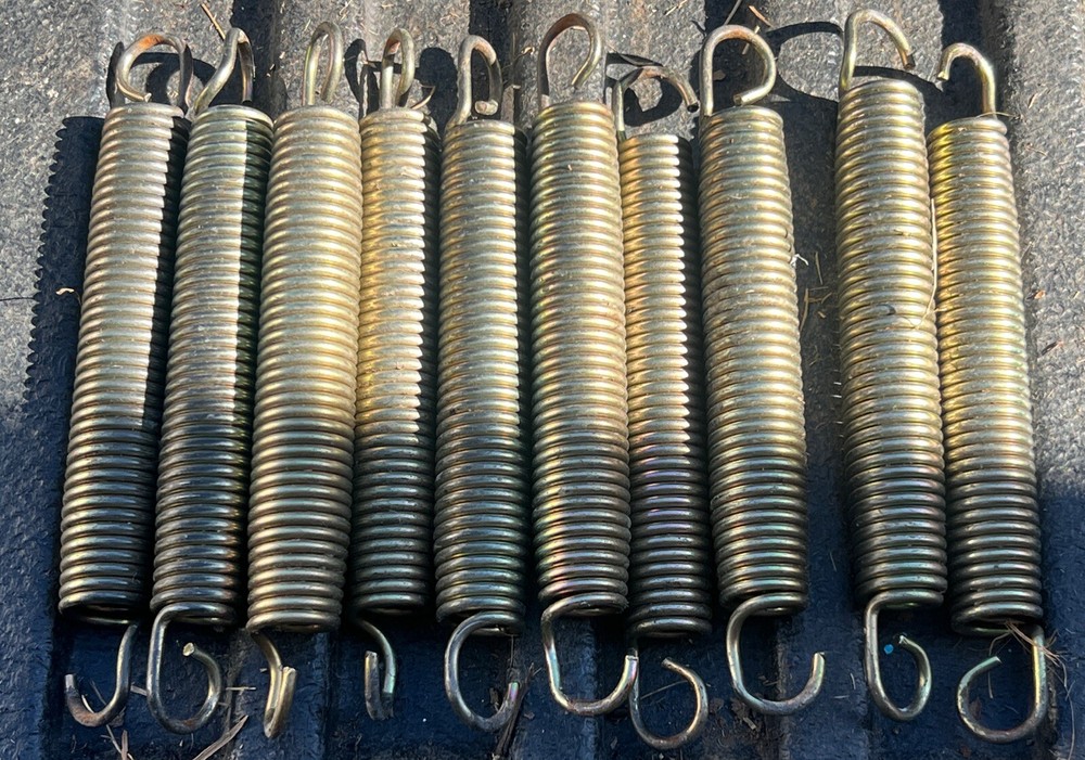 (10) 6.5 inch 6 1/2” Trampoline Spring Heavy Galvanized Steel Replacement Used