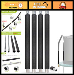 Trampoline Replacement Poles – Galvanized Enclosure for 8ft, 10ft, 12ft, 14ft