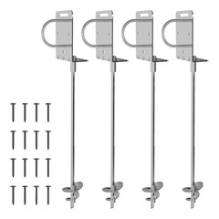 Screw in Ground Tent Stakes – Anti-Bend L-Shape Design, Rust-Proof Steel
