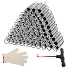5.5 Inch 75 pcs Trampoline Springs Set, Stainless Steel with Spring Tool & Gl…