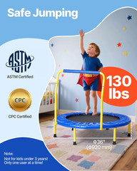 Mini Foldable Trampoline for Kids, 3FT/36 inches – Baby Trampoline for Toddlers