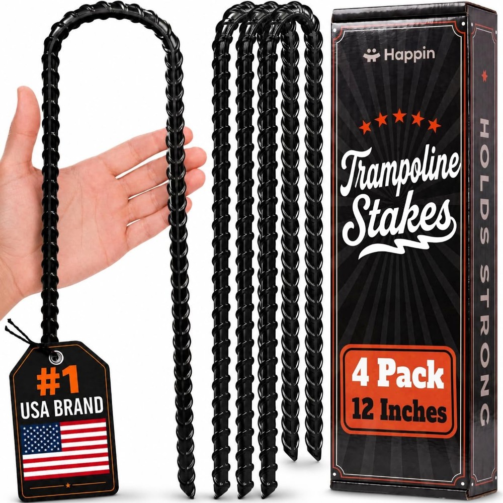 ® 12 Inch Trampoline Anchors, Trampoline Stakes, Ground Stakes Heavy Duty, Gr…