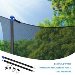 1 Lower, 1 Upper Trampoline Replacement Poles, Fit for 10′-16′ Trampoline Frame,