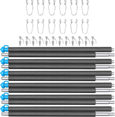 Universal Trampoline Replacement Enclosure Poles with Clamp and Accessories