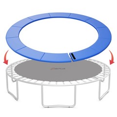 12FT Trampoline Spring Cover w/Split Design Waterproof Surface EPE Foam Padding