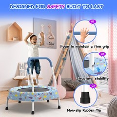 28inch Toddler Trampoline for Kids 1 Year Plus with Handle
