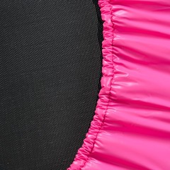 36 Inch Trampoline with Handle, Pink Metal Frame