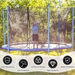 Round Trampoline Safety Net Replacement – Weather Resistant, Breathable, Double