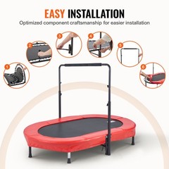 VEVOR 56″ Trampoline for Kids Foldable Mini Toddler Trampoline Indoor Outdoor
