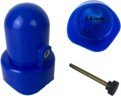 Large Trampoline Enclosure Pole Caps with Screw-In Bolts, Only Fit for Pole 1.5