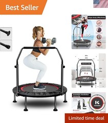 Foldable Trampoline for Fitness & Fun, Max Load 450 lbs