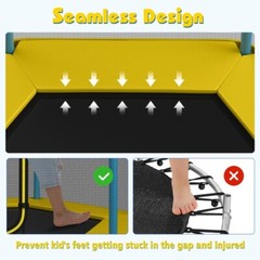 Indoor Outdoor Kids Jumping Exercise Recreational Bounce Trampoline w/Enclosure