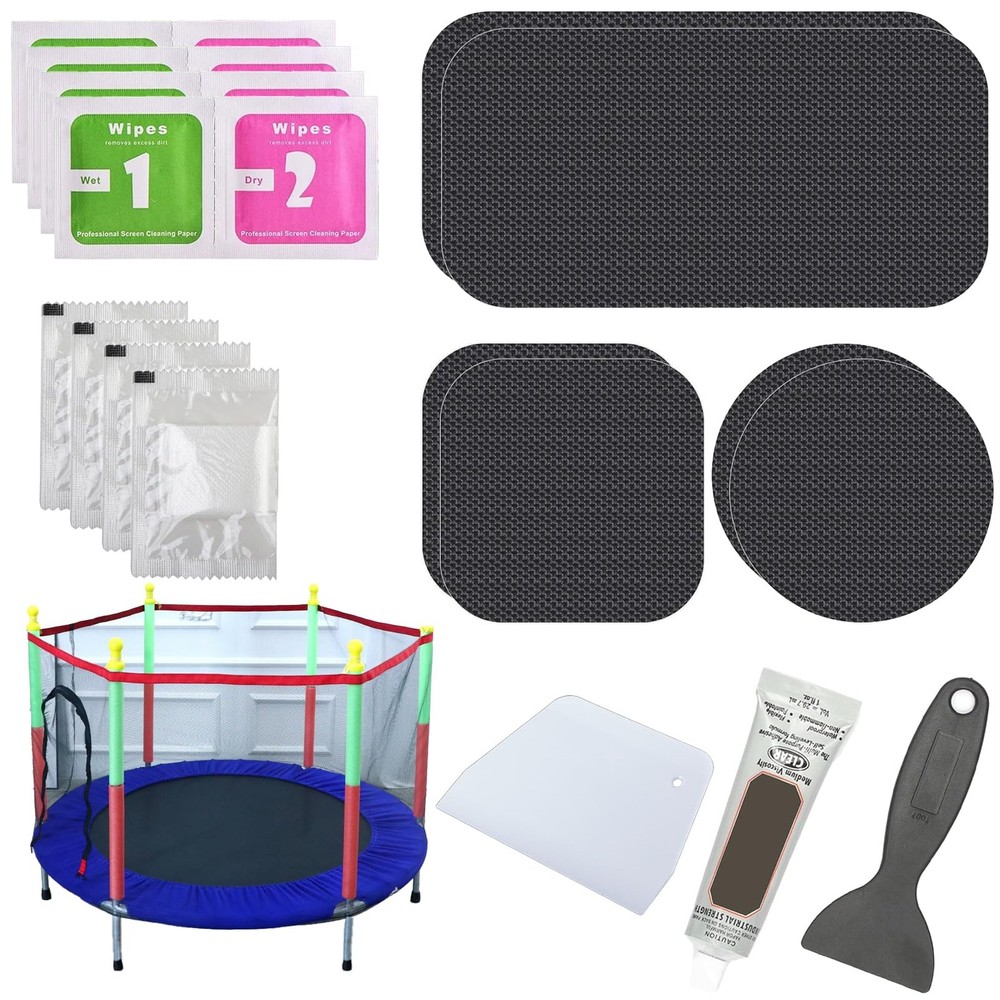 Heavy-Duty Trampoline Patch Repair Kit: 6 Self-Adhesive 6 piece, 6 Piece
