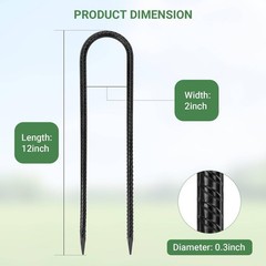 12 in 8 Pack Trampoline Anchors, Trampoline Stakes High Wind