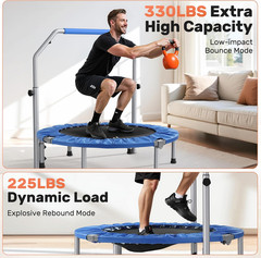 BCAN SP2 40/48″ Foldable Mini Trampoline Max Load 330Lbs/440Lbs, Fitness Rebound