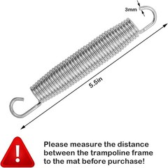 5 Pack 5.5 Inch Trampoline Stainless Steel Springs for Enhanced Bounce & Support