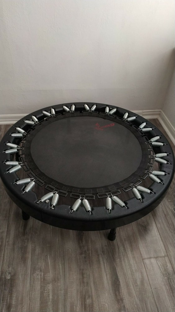 Reboundair Rebound Air Trampoline Folds in quarter. With Carrying Case Folding
