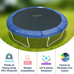 12ft Replacement Trampoline Safety Pad Surround Foam Spring Cover Padding, Blue