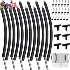 6 PCS Trampoline Curved Pole Replacement Universal Curved Enclosure Net Poles f