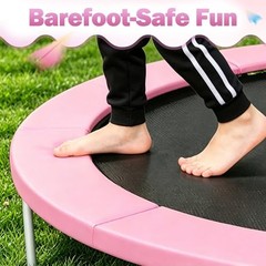 Small Trampoline Pad, Round Spring Replacement Cover, 4.6 FT Pink-4.6 FT / 55″
