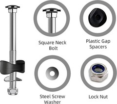 12PCS Long Stainless Steel Trampoline Replacement Screws & Nuts Kit