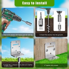 Ground Anchor Ground Anchor, 80cm Trampoline Screw Pegs Tent Pegs Ground Pegs 7.2cm…