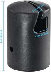 Black Trampoline Pole Cap Set for 1.26in Enclosure Poles – Easy Installation