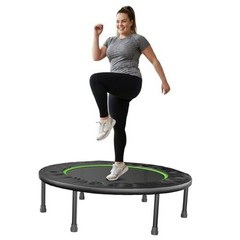 40″ Foldable Mini Fitness Trampoline, 10MM Thickened Bungee Rebounder