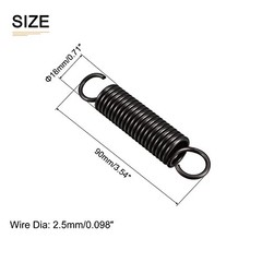 (WxODxL) Extension Spring – 2Pack – Good for Home Repair Machinery 2.5x18x90mm