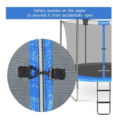Zoomster Trampoline 15’ Safety Enclosure Net for 6 Straight Poles