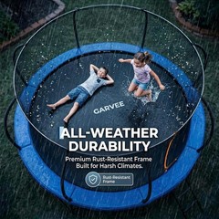 10/14 FT Outdoor Trampoline W/ Safety Net and Ladder Trampoline for Kids & Adult