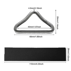 20 Pack Trampoline Triangles Buckle Stainless Steel Triangle Ring with Sewing…