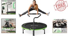 Versatile 40-Inch Rebounder Trampoline for Adults – Burn 250 Calories in 10 Mins