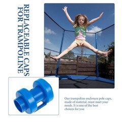 10Pcs Reusable Blue Trampoline Pole Caps PP Material Replacement Parts