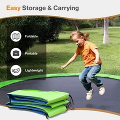 10/ 12/14/15FT Trampoline Safety Pad Replacement Universal Waterproof – Green