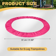 Trampolines Spring Cover 6 Holes Trampolines Replacement Cover 32″ & Rose Red