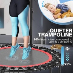 40″ Trampoline for Adults Indoor/Outdoor Foldable with Adjustable Foam Handle US