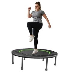40″ Foldable Mini Fitness Trampoline, 10MM Thickened Bungee Rebounder