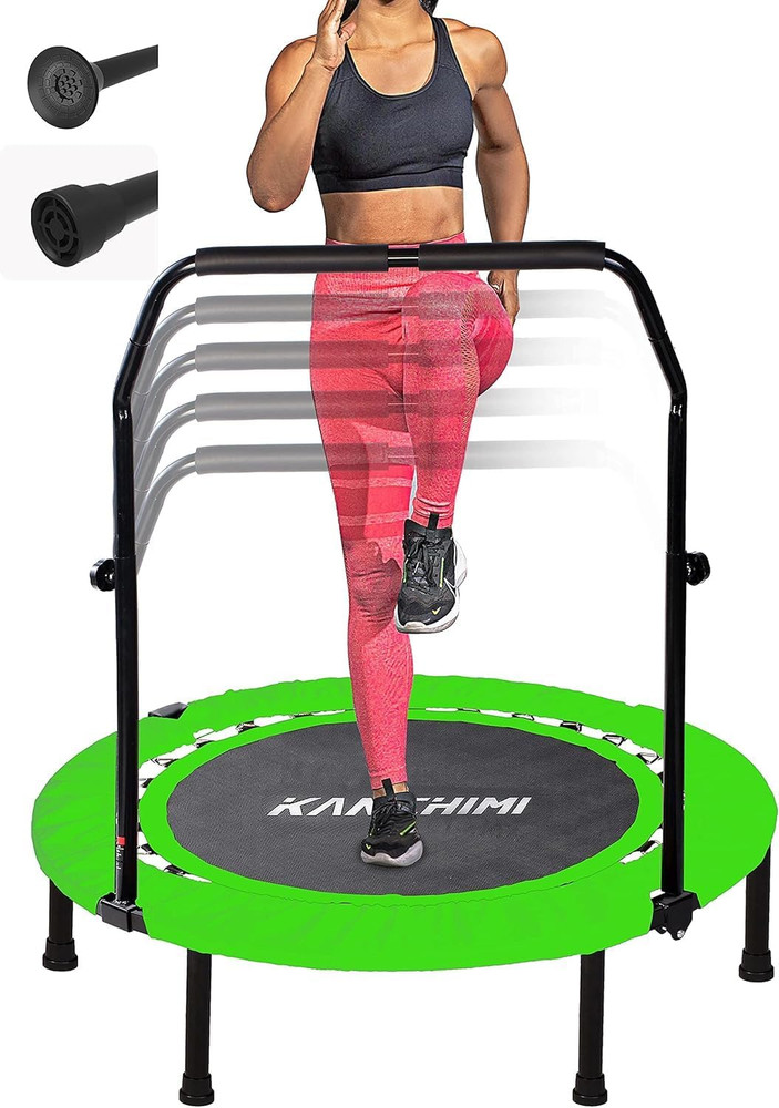 40″ 48″ Folding Mini Fitness Indoor Exercise Workout Rebounder Trampoline with H