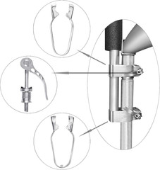 Universal Trampoline Replacement Enclosure Poles with Clamp and Accessories
