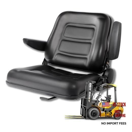 Black Adjustable Armrests for Forklift Seat Replacement – Universal