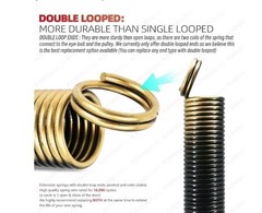 Heavy Duty Replacement Springs 2 Pack 40mm Diametro 25″ Largo 80Lbs Punta Gold