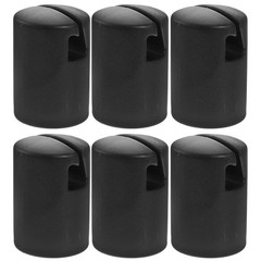 6 PCS 1.5 Inch Trampoline Enclosure Pole Caps Black Plastic Toppers Parts