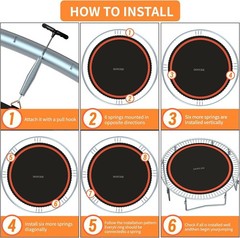 Trampoline Replacement Mat Fits 14Ft Frame, With 88 Rings & 150.8″Diameter