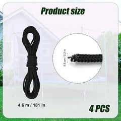 4 Pcs 15ft Trampoline Netting Cords, Replacement Parts for Fence Netting7856